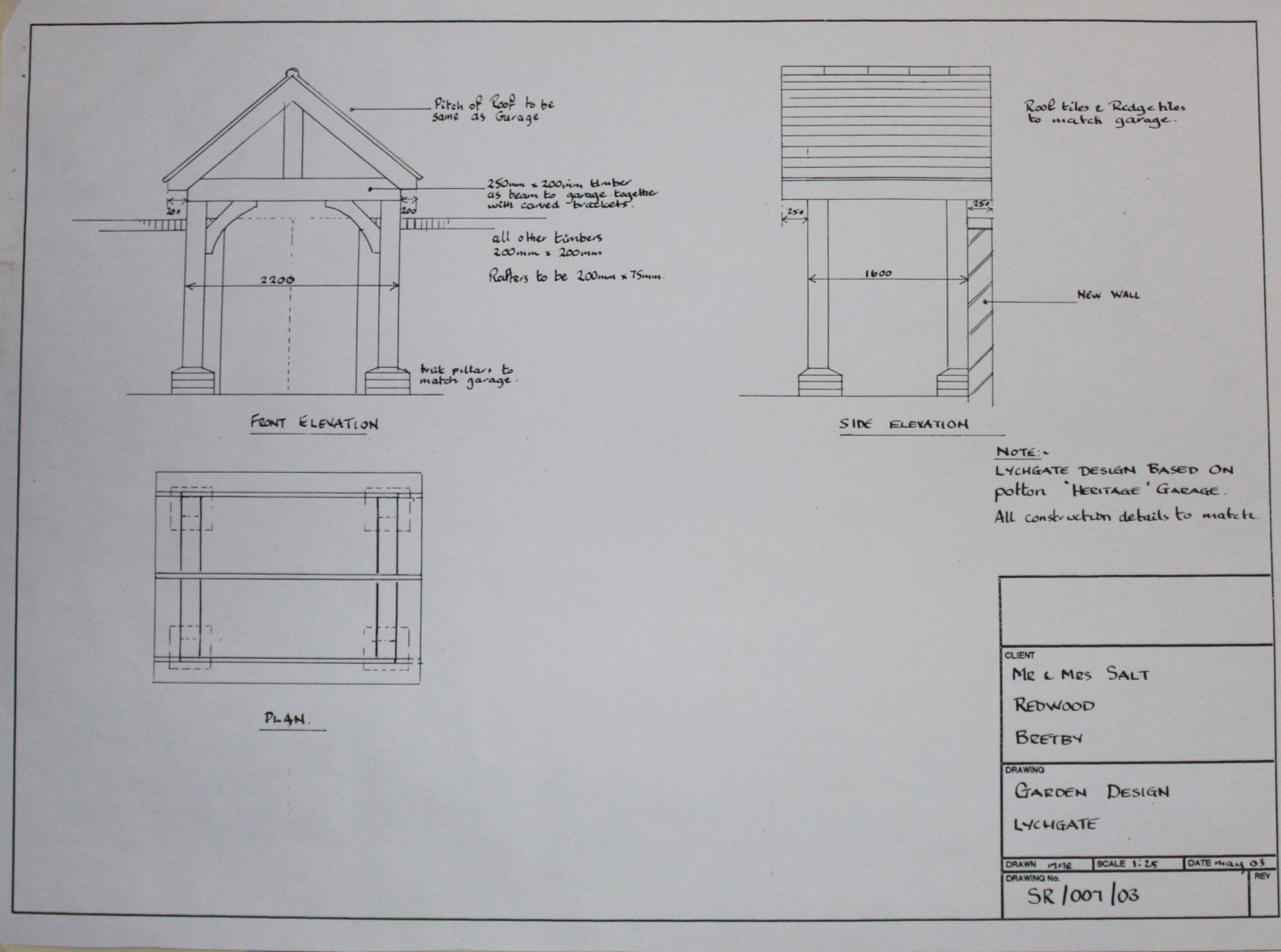 DESIGN FOR LYCHGATE