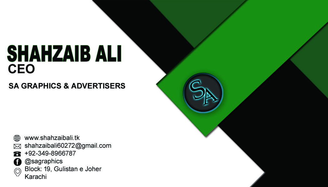 SA Graphics | Visiting card