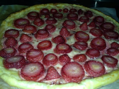 Hojaldre de philadelphiia y fresas