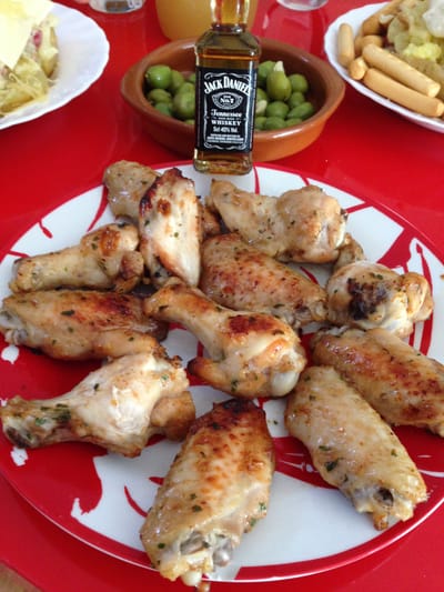 alitas con jack daniels