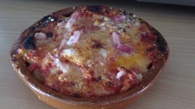 pastel de patatas en rodajas