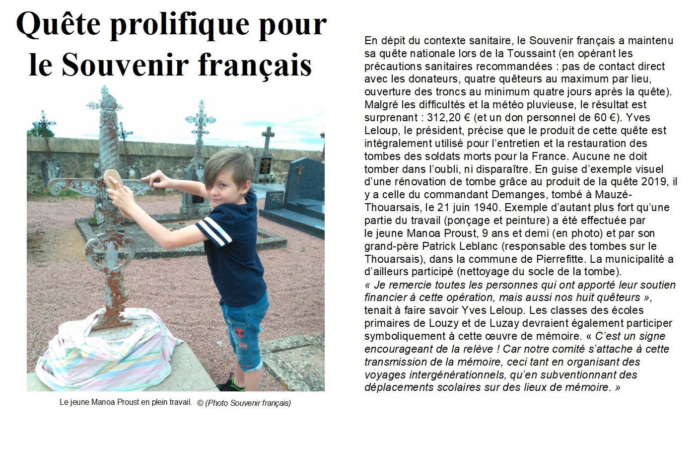 Réfection de tombe