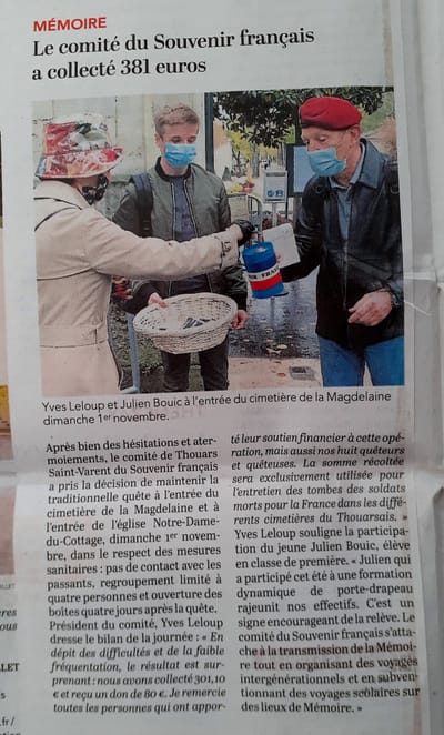 Quête du 11 novembre 2020