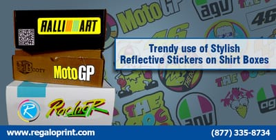 Trendy Use of Stylish Reflective Stickers on Shirt Boxes