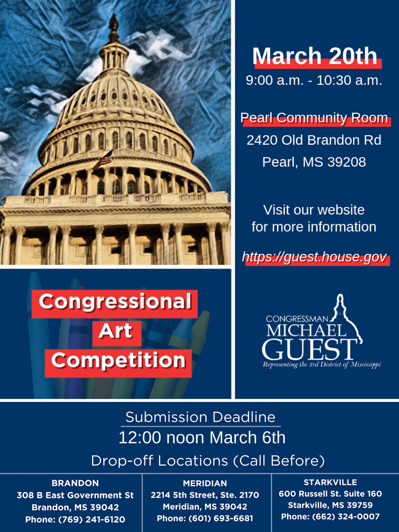 Congressman Guest Announces Search for Student Artwork to be Displayed in the United States Capitol