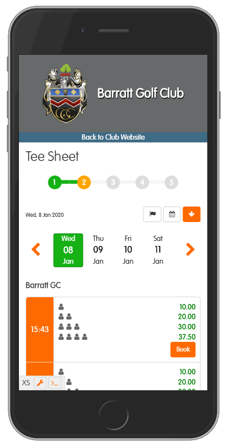 Online Tee Sheet for Members & Visitors