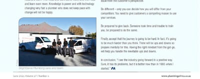 Still dishing up service. Featured in the June 2021 edition of the Plumbing Africa Magazine