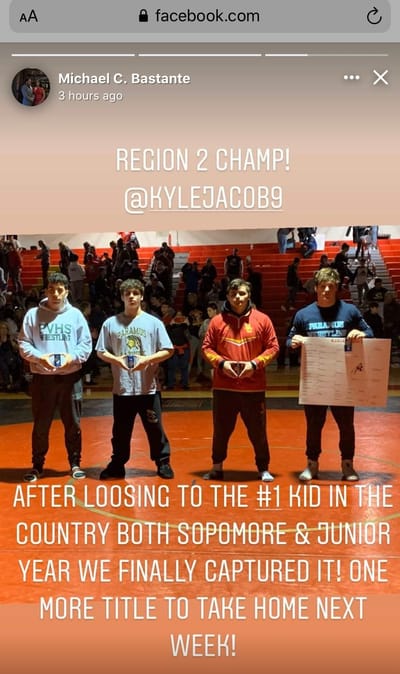 2020 Region 2 wrestling homepage image