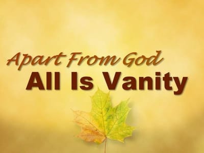 LIFE WITHOUT GOD IS VANITY image