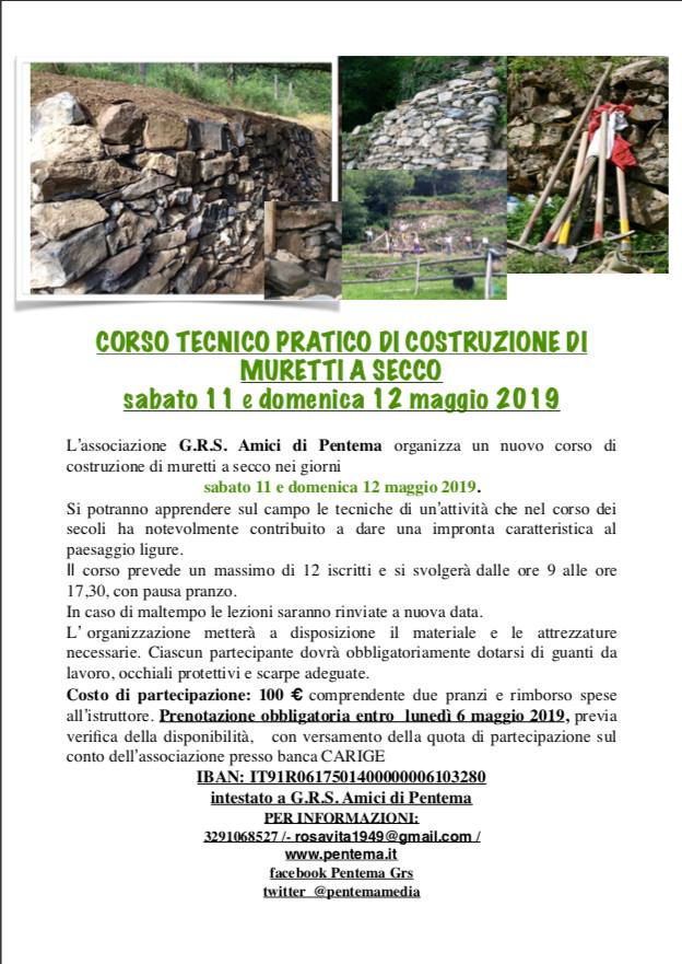 Corso tecnico pratico di costruzione di muretti a secco