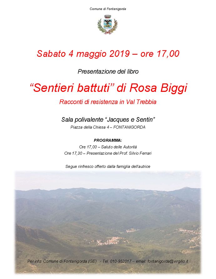 Presentazione del libro "Sentieri Battuti" di Rosa Biggi