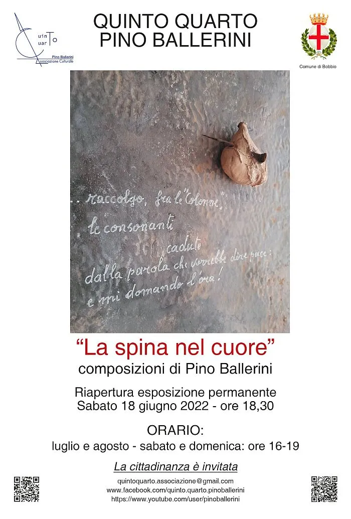 Mostra “La spina nel cuore” – Composizioni di Pino Ballerini