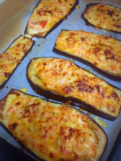 פיצה על חציל