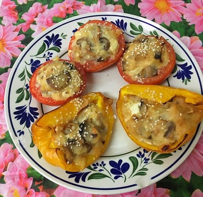 פלפל ממולא פירה ופטריות