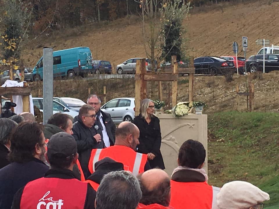 Inauguration stèle pour Guillaume Garrido à Pujols