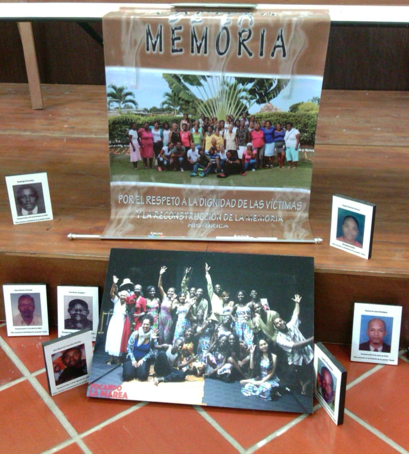 Altar de la memoria en Buenaventura, Colombia.