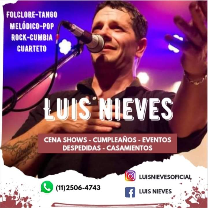 👉 Excelente cantante que te va hacer vivir un momento inolvidable, Luis Nieves!•