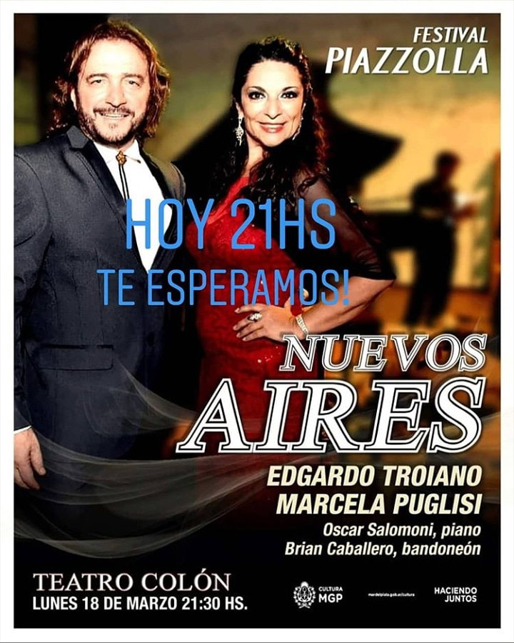 Edgardo Troiano y Marcela Puglisi se presentan hoy viernes.!