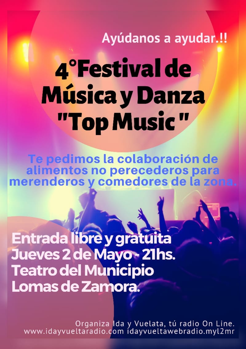 Muy pronto llega el 4°Festival de música y danza " Top Music ".