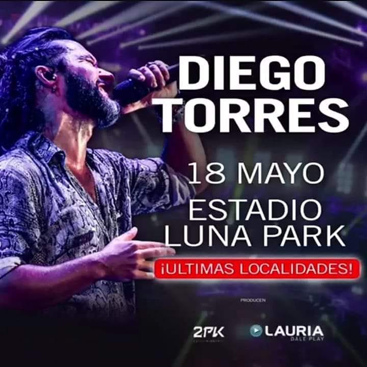 Diego Torres, show imperdible en el estadio Luna Park.