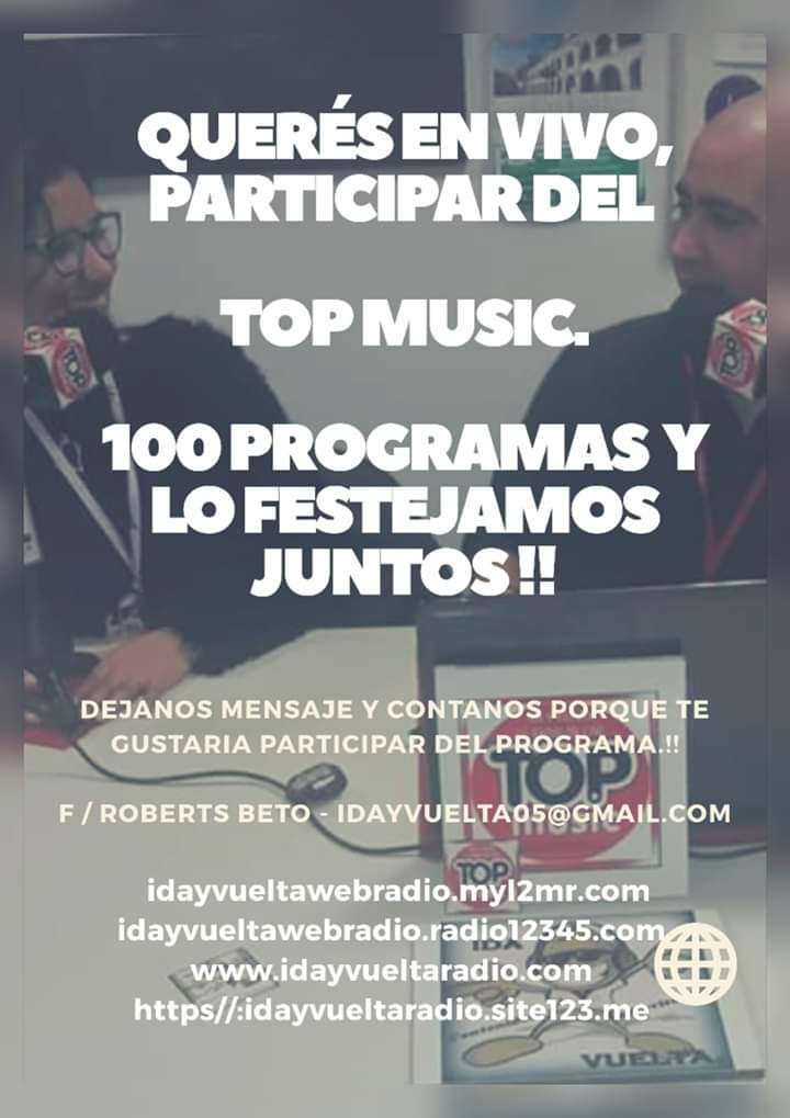 Festejamos los 100 Programas juntos. Top Music.!!