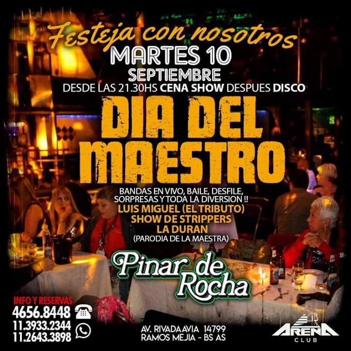 DÍA DEL MAESTRO. EL MARTES 10 DE SEPTIEMBRE.