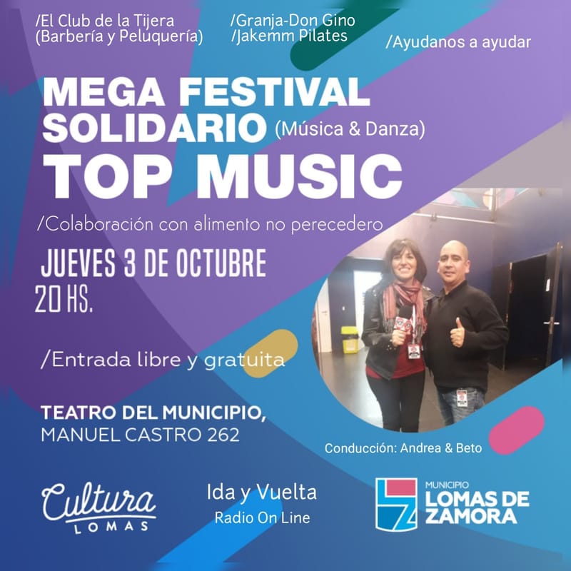 Formalmente les decimos que vamos a disfrutar juntos nuevamente otra edición del Mega Festival Solidario Top Music de música y danza.