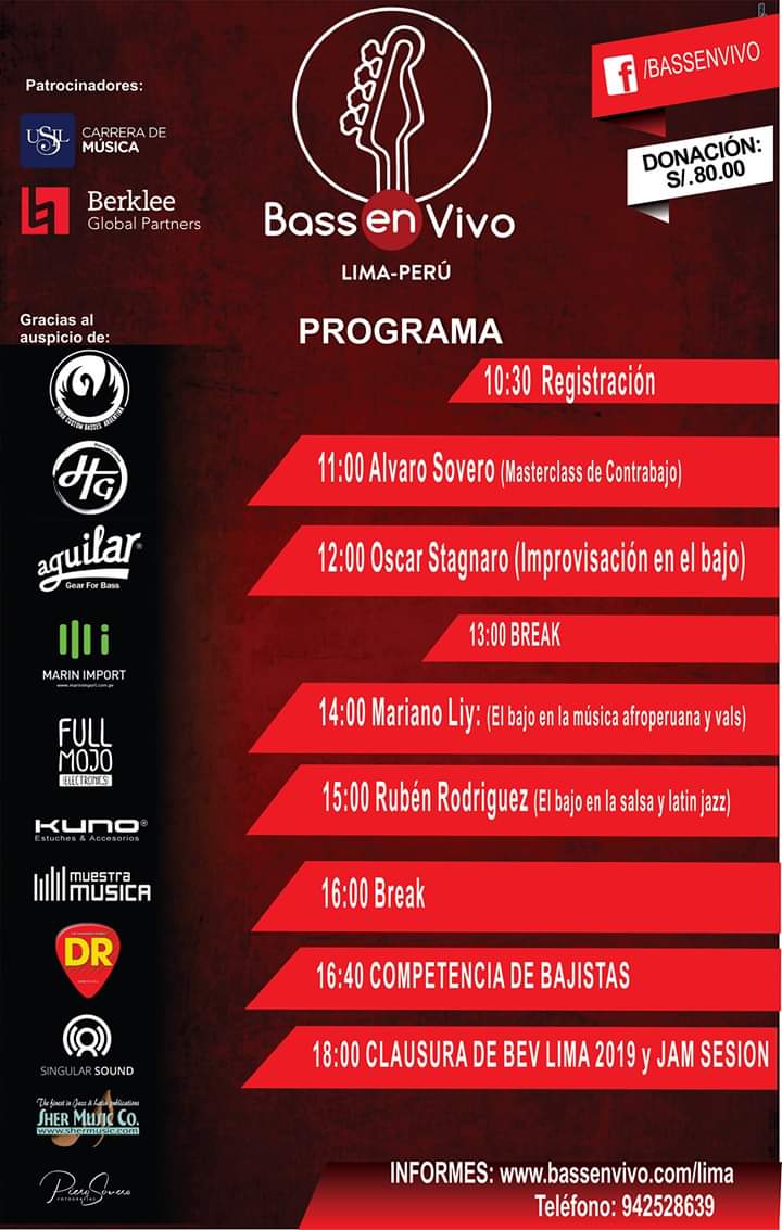 Programa de Bass en Vivo Lima 2019.