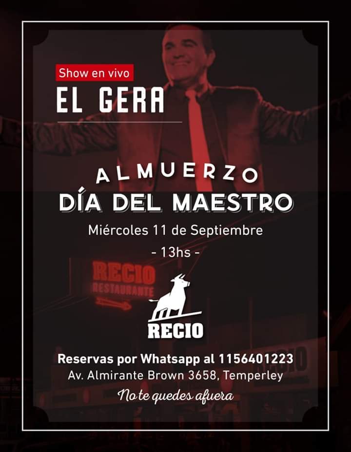 Festejamos el día del maestro, show en vivo, El Gera!