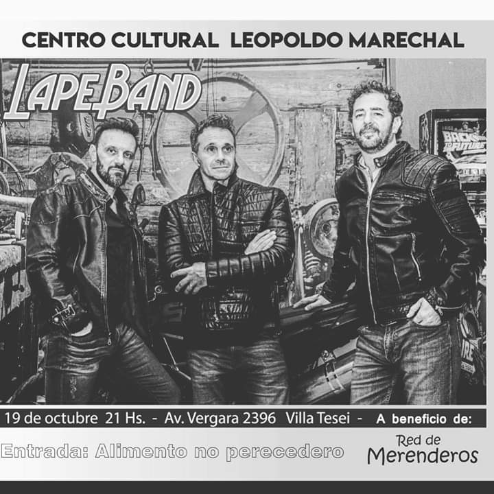 Los Esperamos a todos con Lapeband en el Centro Cultural Leopoldo Marechal.