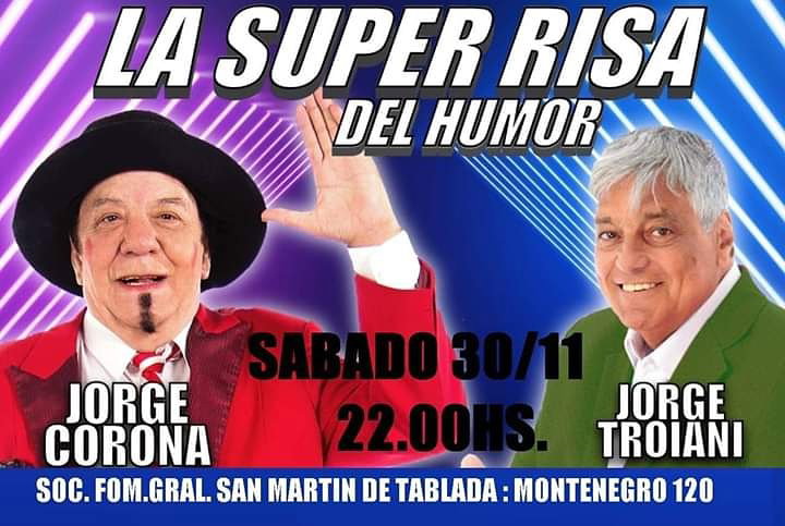 El sabado 30 no te pierdas al rey del humor !!!