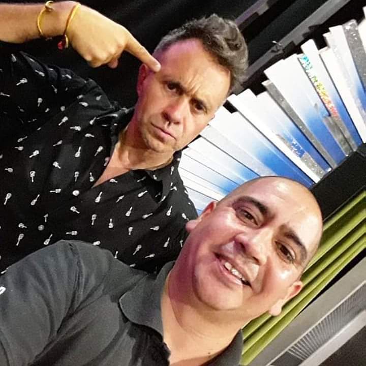 Buenos momentos!!  Junto a Sergio Lapegüe.