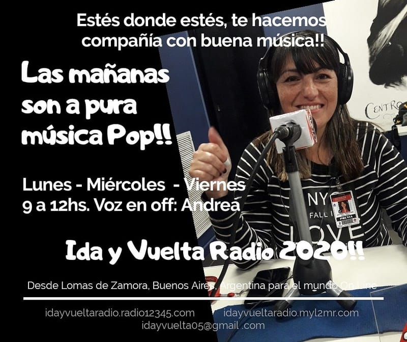Desde el próximo Lunes desde las 9 hasta las 12hs, disfrutamos la mejor música Pop en Ida y Vuelta Radio.