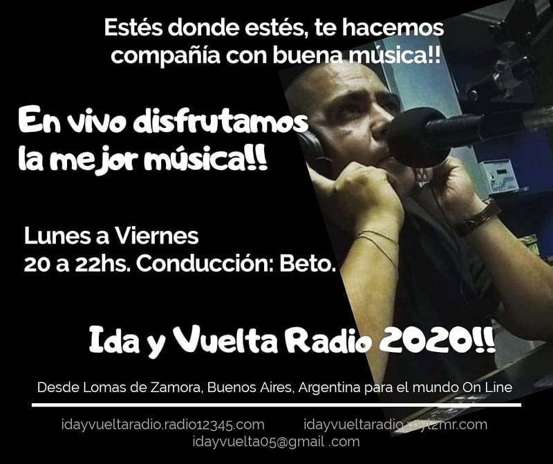 Desde el próximo Lunes de 20 a 22hs en vivo vamos a disfrutar la mejor música en Ida y Vuelta Radio.