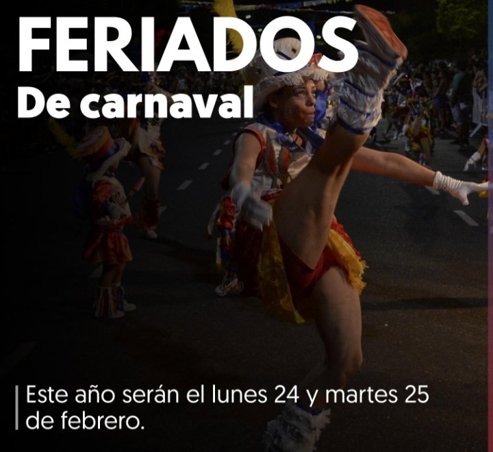 Cuándo es el feriado de Carnaval 2020.