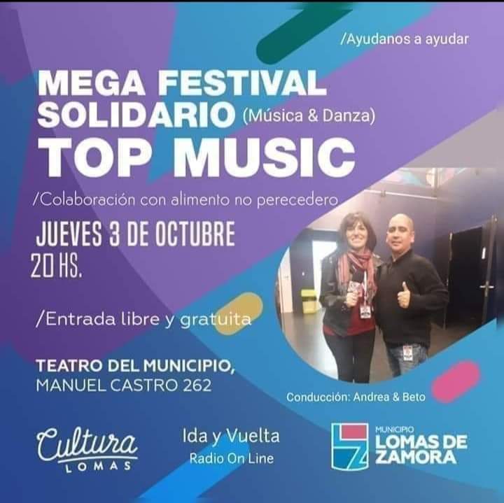 5° y último Mega-Festival Solidario de música y danza "Top Music".!!