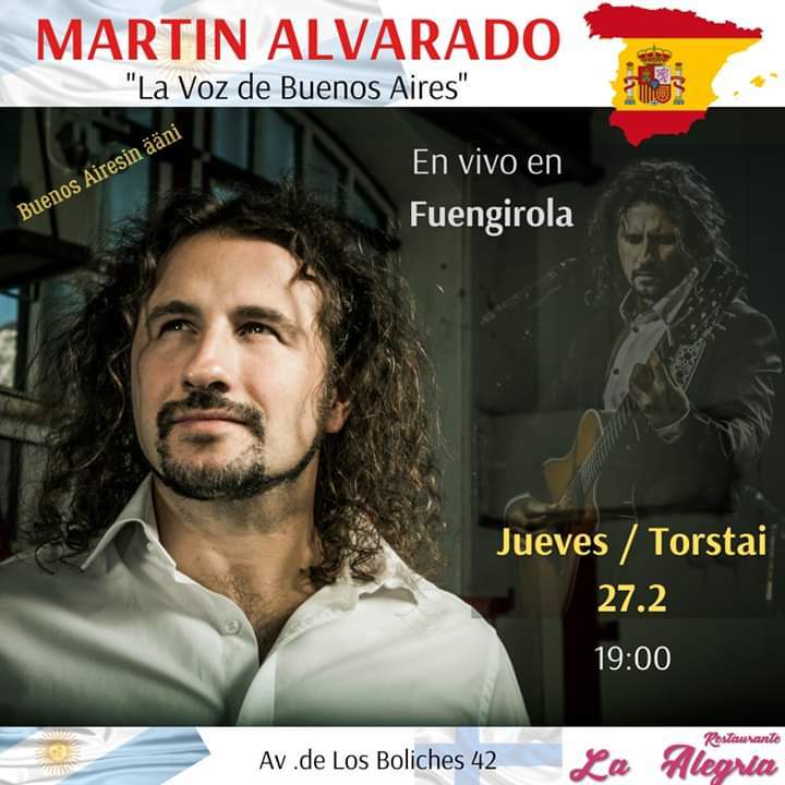 El trovador trotamundos, la estrella argentina del tango Martin Alvarado.