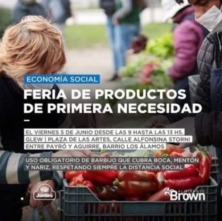 Hoy habrá feria de productores en Adrogué y Glew.