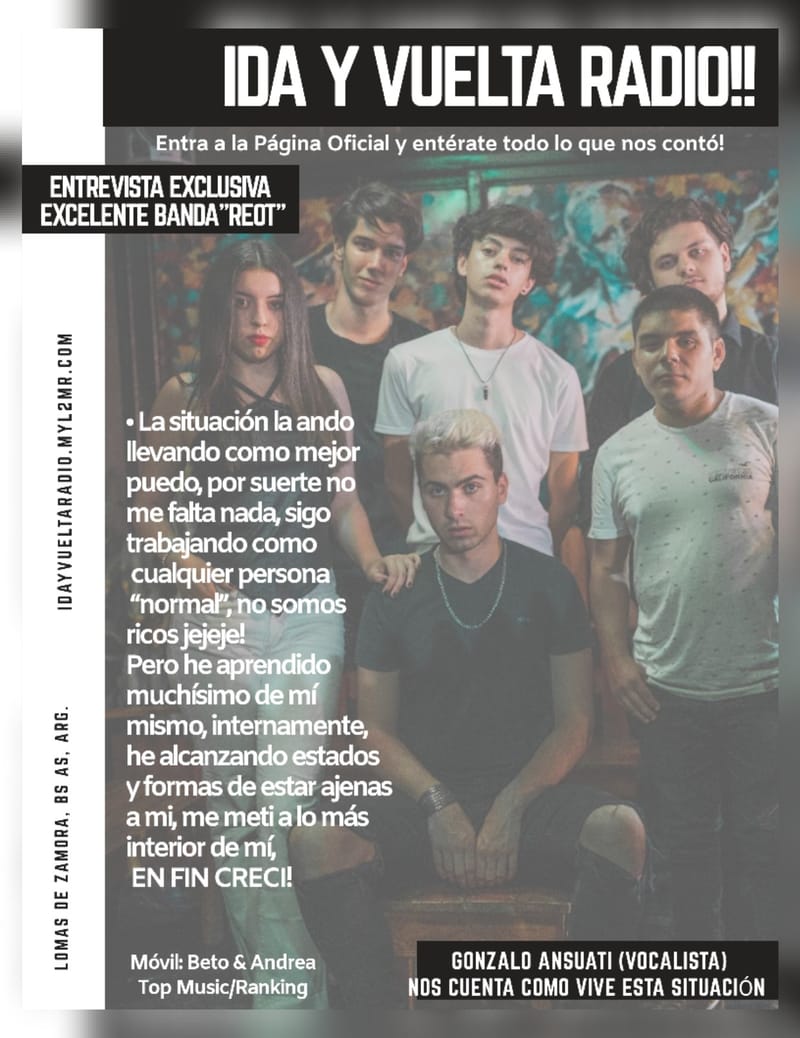 Entrevista exclusiva: Gonzalo Ansuati, (Vocalista de "REOT").
