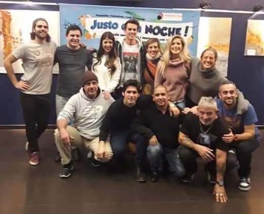 Recordando buenos momentos! Junto al elenco de Justo está noche!