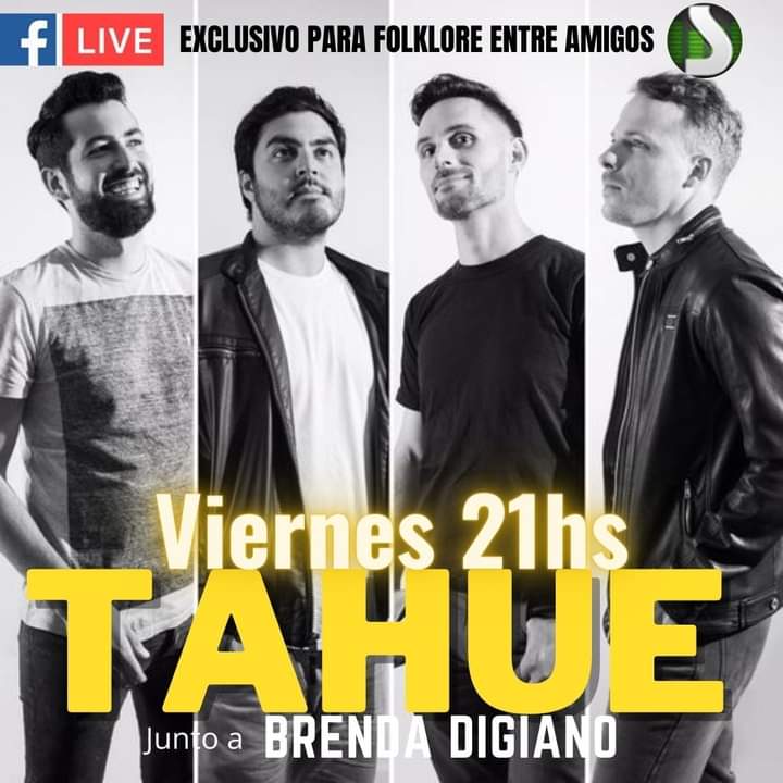 Mañana a las 21hs, en vivo junto al grupo Tahue Música!