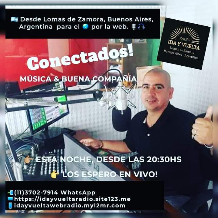 Esta noche desde las 20:30hs los espero para disfrutar buena Música & Compañía "Conectados".