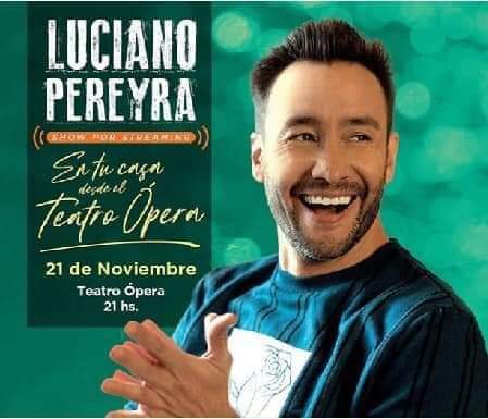 Luciano Pereyra anuncia su regreso con un show en streaming que se podrá ver desde cualquier lugar del planeta.