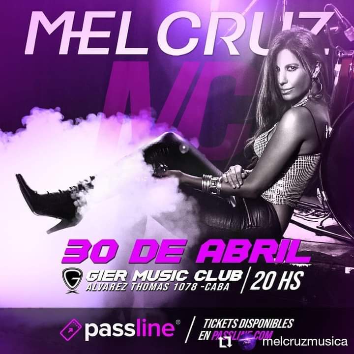 Mel Cruz musica se presenta en Gier Music Club.