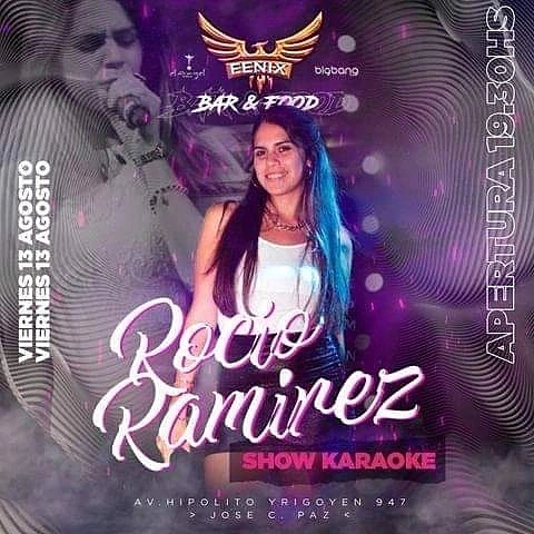 Rocio Martínez,show en Fenix Bar.