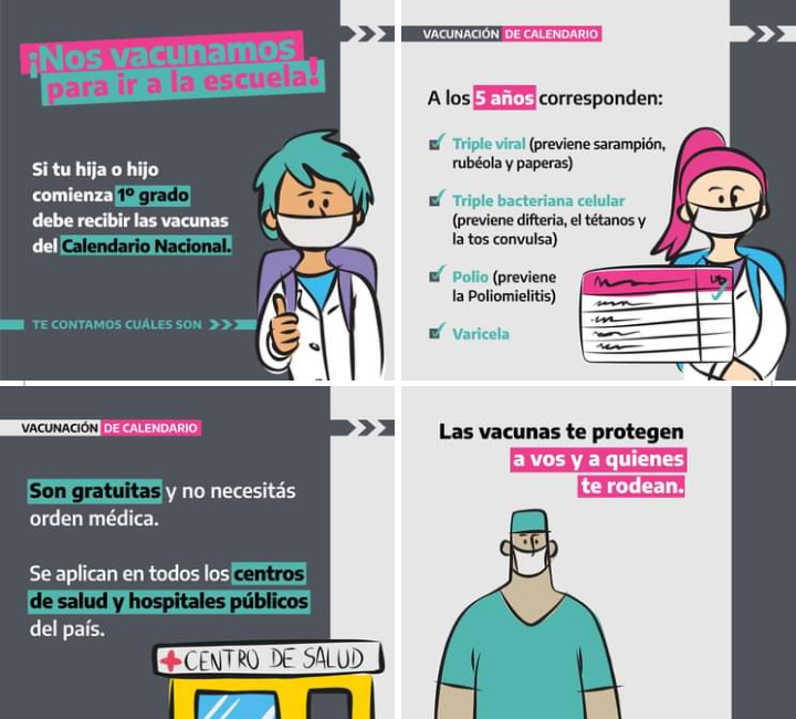 Nos vacunamos para volver a las aulas.