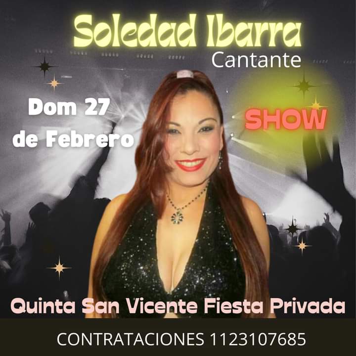 Soledad Ibarra se presentará en San Vicente.