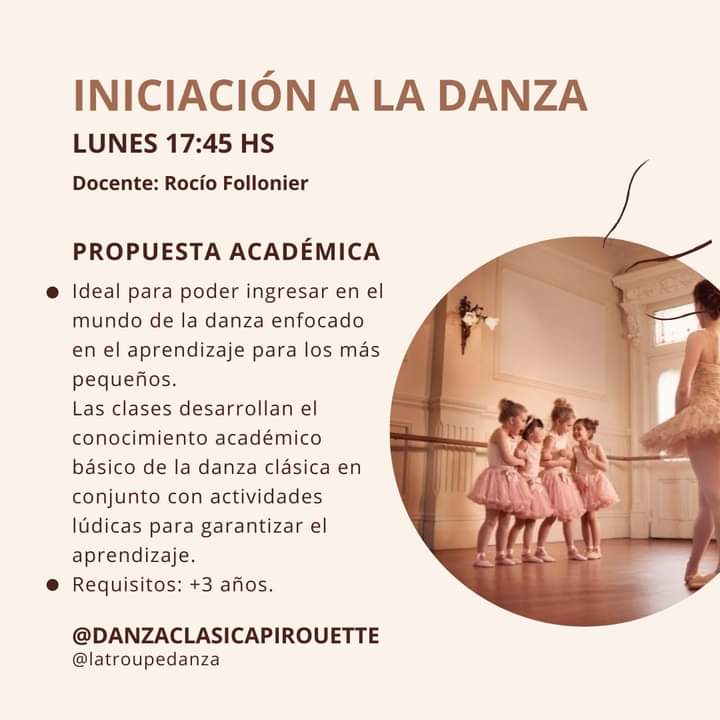 Danza clásica Pirouette comienza el Lunes 7 de Marzo.