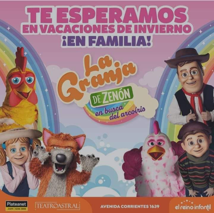 👉El show en vivo de La Granja de Zenón estará presente durante todas las vacaciones de invierno. 👨‍🌾