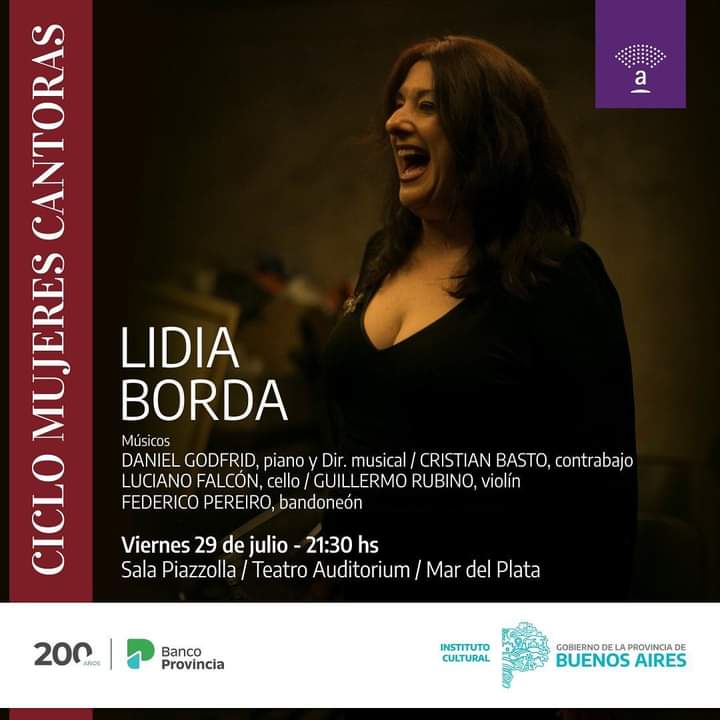 👉 Lidia Borda se presentará en el Teatro Auditorium.🎭